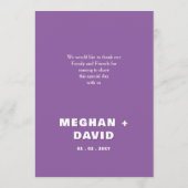 レトロの波状紫結婚色 メニュー (裏面)