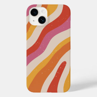 レトロの波線 – カラーポップ・アートの電話ケース Case-Mate iPhone 14ケース