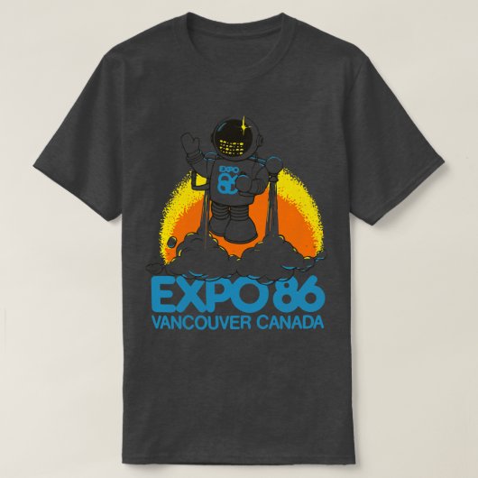 レトロの消滅エキスポ86世界フェアVancouverカナダ Tシャツ (デザイン正面)