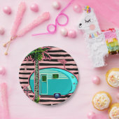 レトロの涙のキャンピングカー ペーパープレート (パーティー)