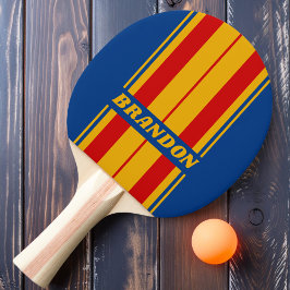 レトロの温ストライプかいボード名 卓球ラケット
