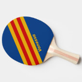 レトロの温ストライプかい名前 卓球ラケット (横)