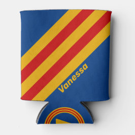 レトロの温ストライプかい名前 缶クーラー