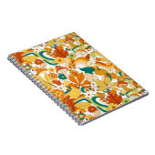 レトロの溝型キノコ花模様 ノートブック (右側)