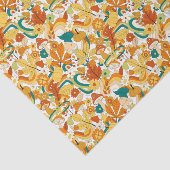 レトロの溝型キノコ花模様 薄葉紙 (詳細)