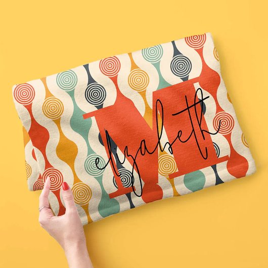 レトロの溝型パターン フリースブランケット