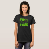 レトロの溝深いカエル動物1 Tシャツ (正面フル)
