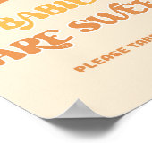 レトロの溝深いベビーは甘い赤ちゃんシャワー ポスター (角)