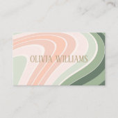 レトロの溝状の波型 名刺 (正面)