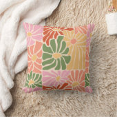 レトロの溝状の花 クッション (ブランケット)