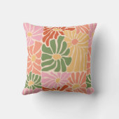 レトロの溝状の花 クッション (裏面)