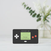 レトロの演劇のスタイルのフェイクなゲームのパッドの一見 名刺 (スタンド正面)