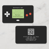 レトロの演劇のスタイルのフェイクなゲームのパッドの一見 名刺 (正面/裏面)