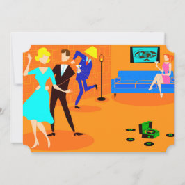 レトロの漫画のカクテルのパーティの招待状 招待状