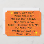 レトロの漫画のカクテルのパーティの招待状 招待状 (裏面)