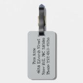 レトロの点およびスターバストの荷物のラベル ラゲッジタグ (裏面縦)