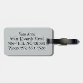 レトロの点およびスターバストの荷物のラベル ラゲッジタグ (裏面横)