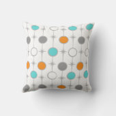 レトロの点およびスターバストの装飾用クッション クッション (裏面)