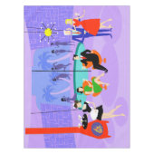 レトロの熱帯カクテルパーティーのテーブルクロス テーブルクロス (正面)