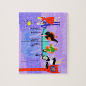 レトロの熱帯カクテルパーティーのパズル ジグソーパズル (縦)