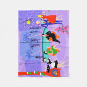 レトロの熱帯クリスマス・パーティのフリースブランケット フリースブランケット (正面)