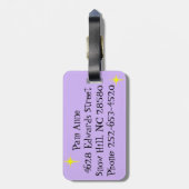 レトロの熱帯休暇の荷物のラベル ラゲッジタグ (裏面縦)