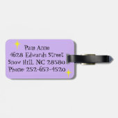 レトロの熱帯休暇の荷物のラベル ラゲッジタグ (裏面横)