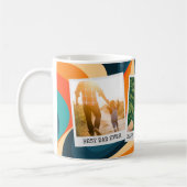 レトロの父親の日パーソナライズされた3フォトコラージュ コーヒーマグカップ (左)