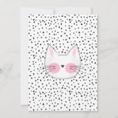 レトロの猫を愛する女の子のための第6誕生会 案内状 (裏面)