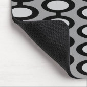 レトロの球体パターン-灰色および黒いmousepad マウスパッド (コーナー)