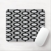 レトロの球体パターン-灰色および黒いmousepad マウスパッド (マウス)