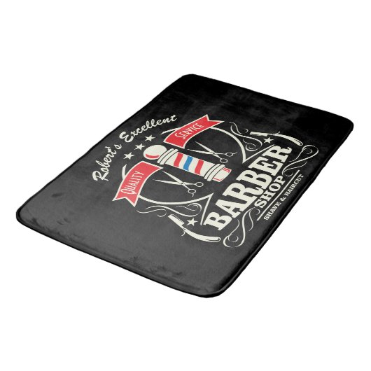 レトロの理容師のスタイリストの仕事のフロアマット バスマット (アングル)