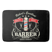 レトロの理容師のスタイリストの仕事のフロアマット バスマット (正面)