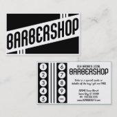 レトロの理髪店のロイヤリティプログラム ロイヤリティカード (正面/裏面)