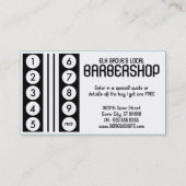 レトロの理髪店のロイヤリティプログラム ロイヤリティカード (裏面)