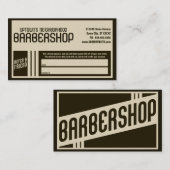 レトロの理髪店は友人を参照します 紹介カード (正面/裏面)