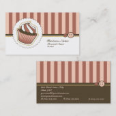 レトロの甘いカップケーキのベーカリーの名刺 名刺 (正面/裏面)