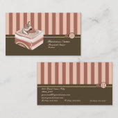 レトロの甘いカップケーキの御馳走ベーカリーの名刺 名刺 (正面/裏面)