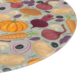 レトロの生鮮野菜の背景 カッティングボード (角)