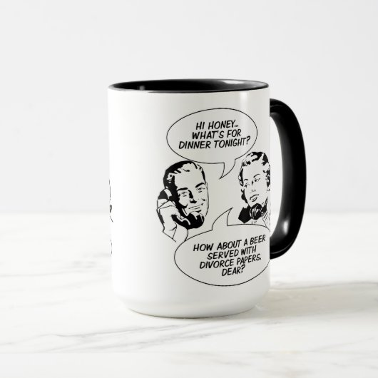 レトロの男女同権主義のユーモアのマグ マグカップ (正面右)