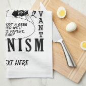 レトロの男女同権主義のユーモア手タオル キッチンタオル (四つ折り)