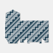 レトロの白いレースで蝶が濃い青b フェイバーボックス (折り畳みなし)