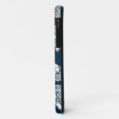 レトロの白いレースで蝶が濃い青b Case-Mate iPhoneケース (裏面/左)