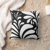 レトロの白黒のモダンの渦巻の枕 クッション (ブランケット)