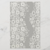 レトロの白黒の正方形 便箋 (正面)