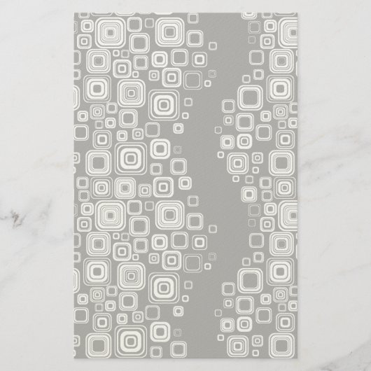 レトロの白黒の正方形 便箋 (正面)