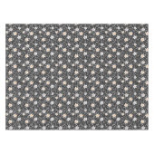 レトロの白黒の水玉模様と星 テーブルクロス (正面(横))