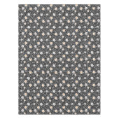 レトロの白黒の水玉模様と星 テーブルクロス (正面)