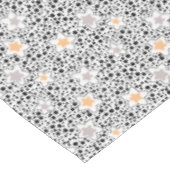 レトロの白黒の水玉模様と星 テーブルクロス (アングル)