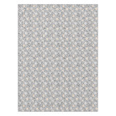 レトロの白黒の水玉模様と星 テーブルクロス (正面)